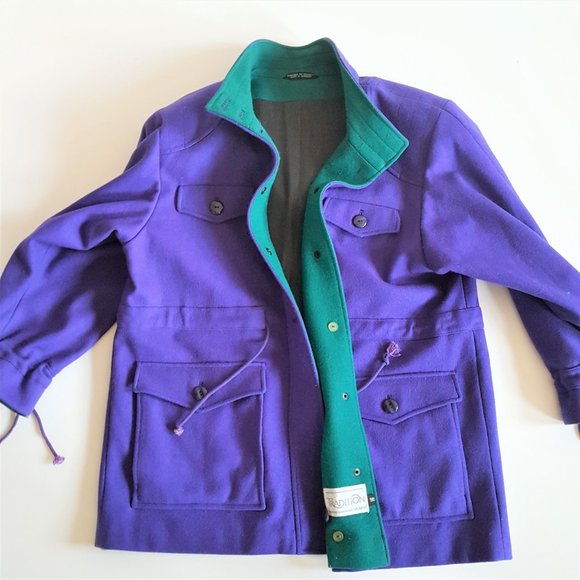 80s 90s Tradition Sears wool blend purple jacket. - Picture 6 of 15